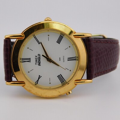Timex Indiglo Genuine Leather Quartz Analog Women's Watch New Battery