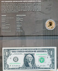 2015-W Reverse Toning Native American $1 Coin & Currency Set  Note# B91184052A — photo 3