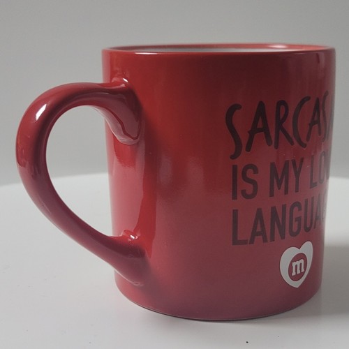 2022 Red M&M's Ceramic Mug - Sarcasm Is My Love Language - 16oz - Picture 4 of 9