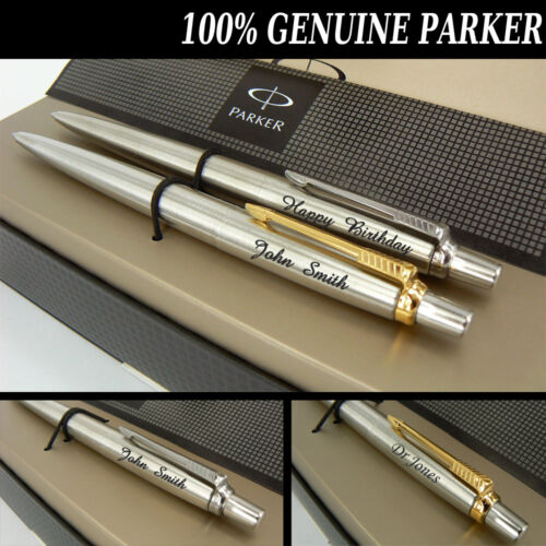 Personalised Engraved PARKER JOTTER Ballpoint, Fountain Pens, Pencils Set GIFT - Afbeelding 1 van 17