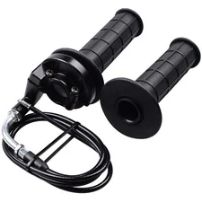 Twist Throttle Assembly Handle Grips and Throttle Cable Replacement for 50cc ...