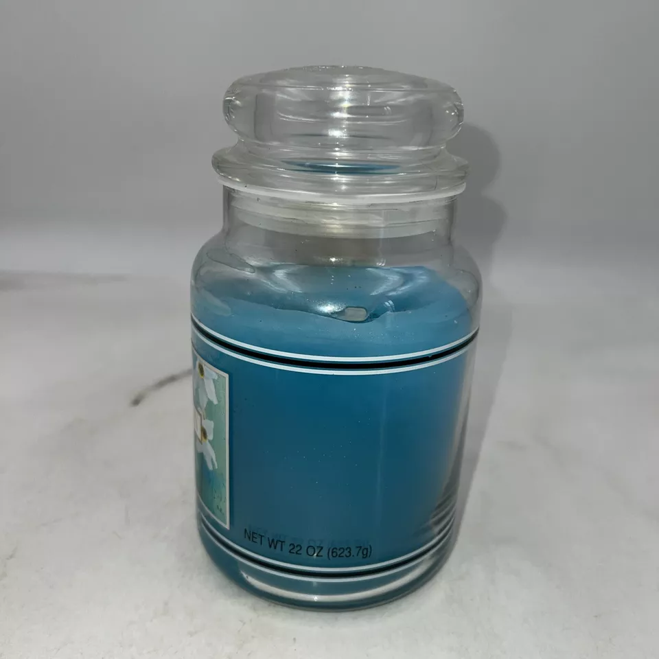 YANKEE CANDLE BANDA NEGRA SALPICADURAS DE LLUVIA CALENTADOR DE CASA 22 OZ TARRO GRANDE VELA Foto 4 de 4