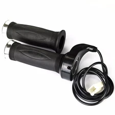 Pair Twist Throttle Hand Grips Cable Set For Quad ATV Scooter Bike Buggy Gokart