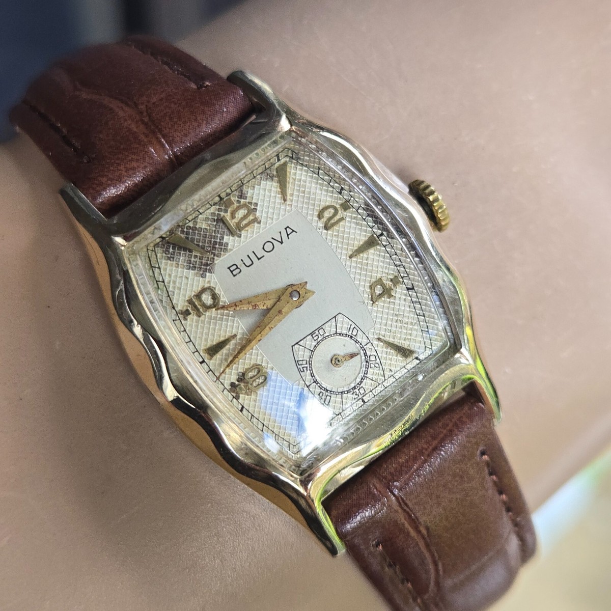 Vintage BULOVA men's manual wind watch Cal.11AC 17Jewels 10K GF