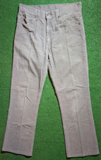 Vintage Levis Corduroy Pants 30x28 Grey Cords White Tab USA Made 80s Boot Cut