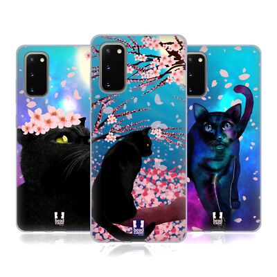 HEAD CASE DESIGNS KATZE UND BLÜTEN SOFT GEL HANDYHÜLLE FÜR SAMSUNG HANDYS 1