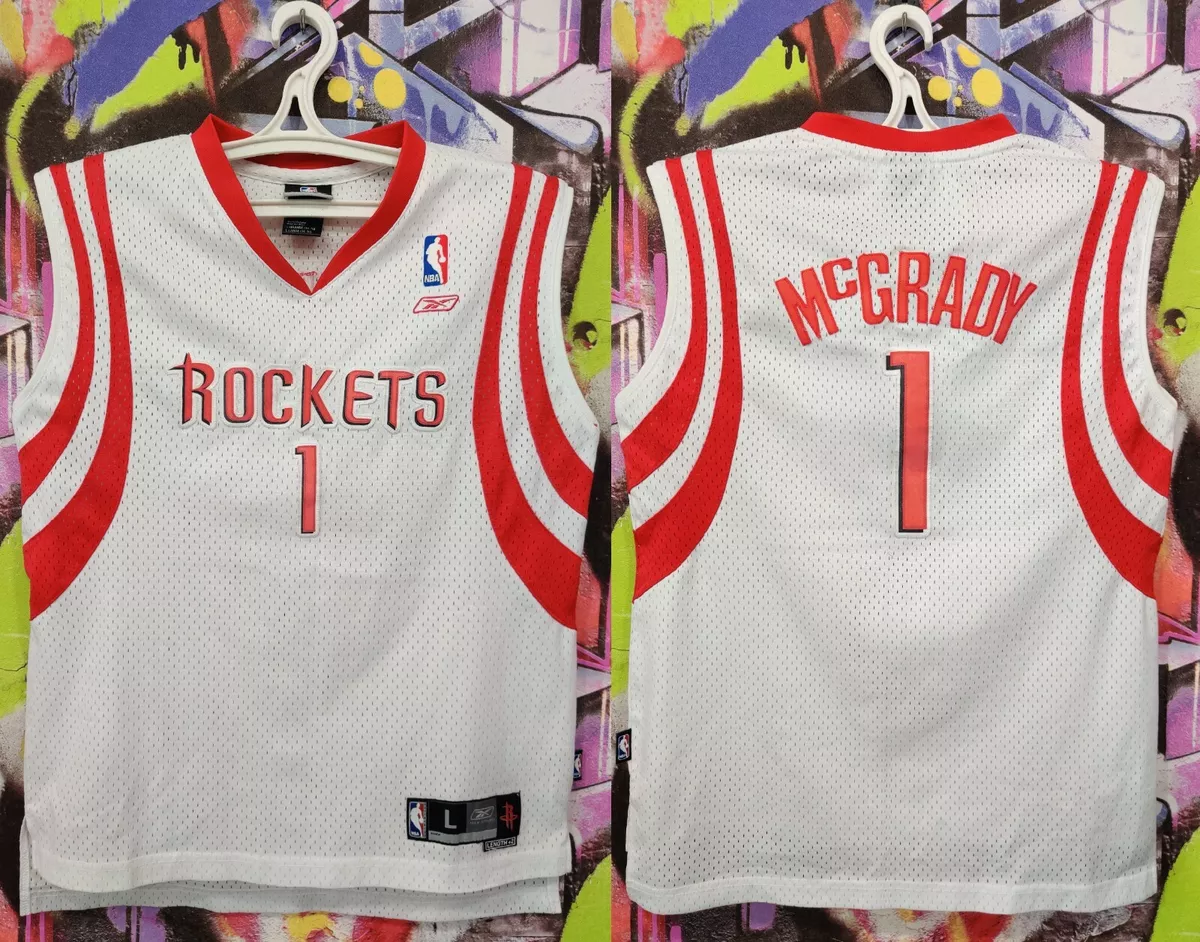 Vintage #1 TRACY McGRADY Houston Rockets NBA Adidas Jersey YL