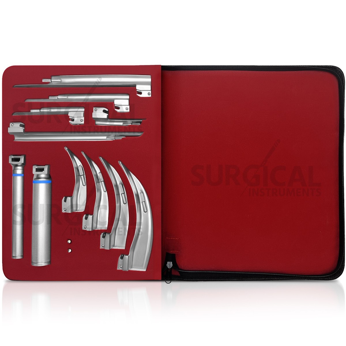 Set Laringoscopio F.O. 2,5 V Adulto Con 4 Lame Mc Intosh 1 2 3 4 - Foto 8