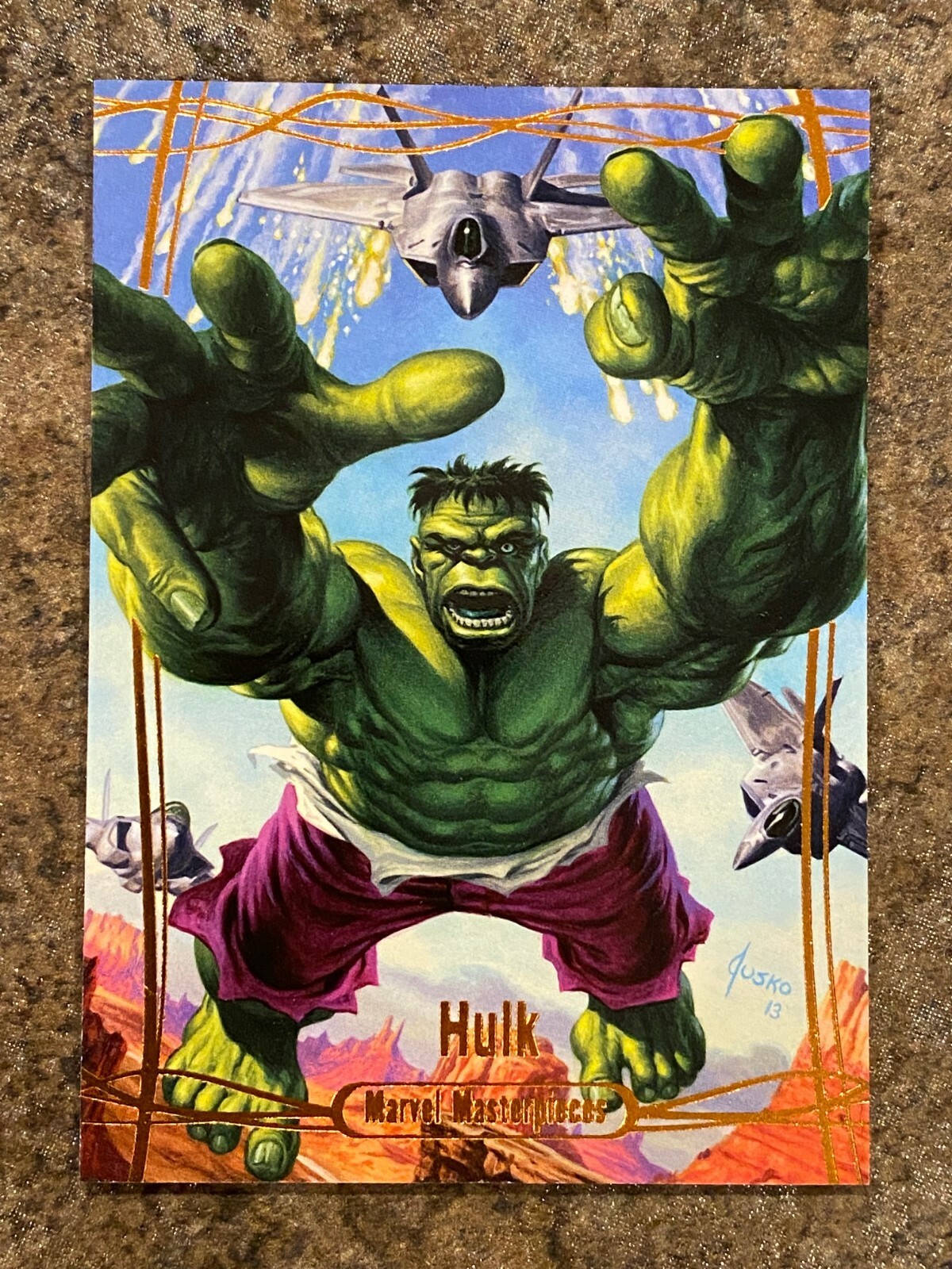 2016 Marvel Masterpieces Orange #85 Hulk #87/99 Single Tier 4 NM/M or Better😍
