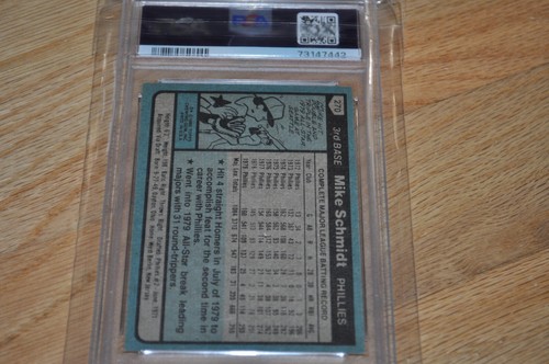 1980 TOPPS baseball MIKE SCHMIDT #270 graded PSA 8 NMMT PHILLIES HOF - Picture 3 of 4