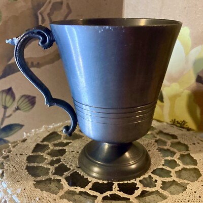 German Pewter Tankard Rein Zinn Angel/Justitia Mark Rustic Cottage