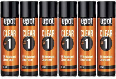 U-POL Premium Aerosol Clearcoat #1 – High Gloss Finish, 15oz Can (UP0796)
