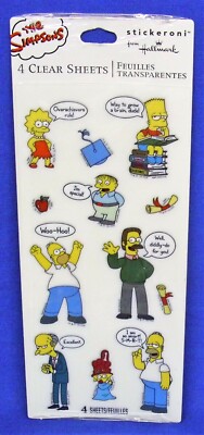Hallmark Graduation Stickers The Simpsons Homer Bart Lisa Free Shipping Over $15