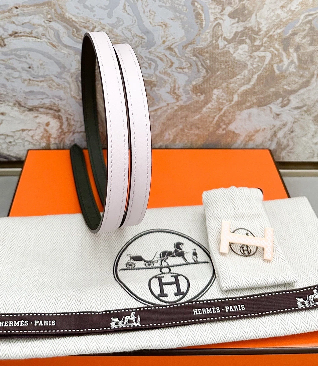 Hermes Epsom Swift 13mm Reversible Focus Medor Laquee Leather Belt