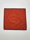 Red Orange Linen Pocket Square with Navy Blue Piping Reversible Nordstrom 12x12 — photo 4