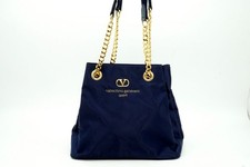 Valentino Garavani sport vintage chain shoulder handbag tote blue VALENTINO GARA