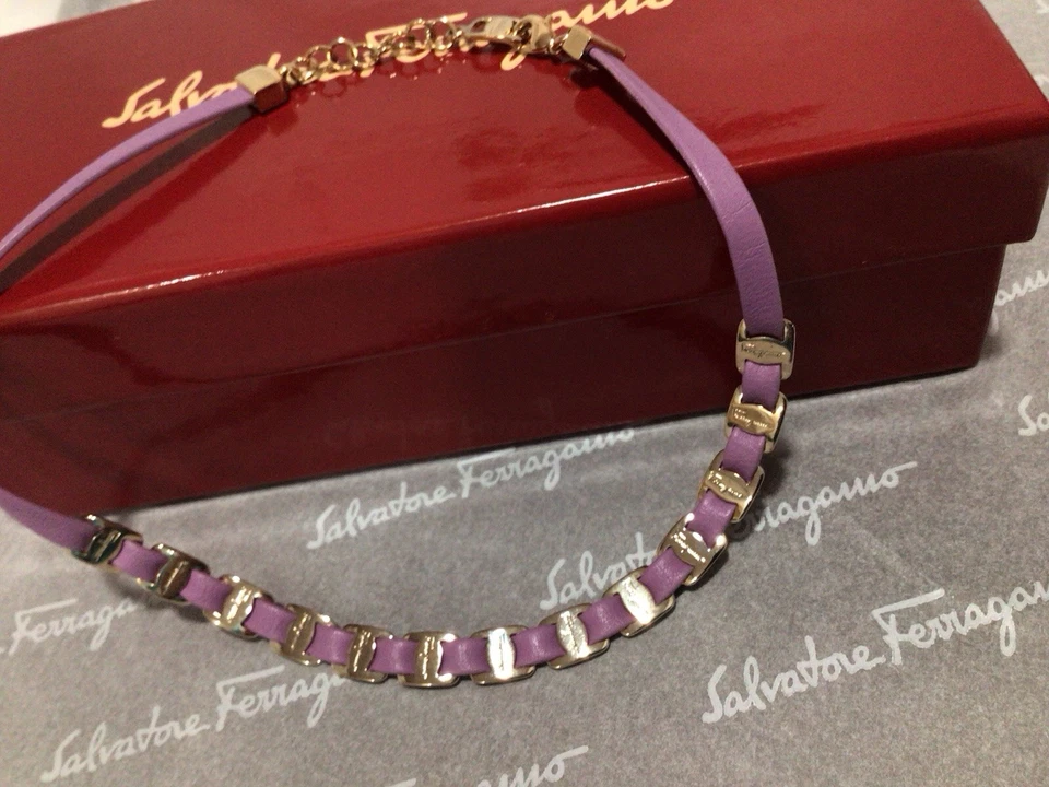 SALVATORE FERRAGAMO Signed “GANCINI” NECKLACE / Box - Image 2 of 4