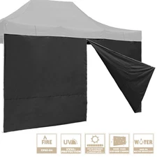 InstaHibit 1 Pack Side Wall for 10x15 Ft EZ Pop Up Canopy Tent UV50+ Zipper Lawn