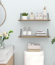 Long Floating Shelves for Wall Rustic Wood Shelf 60CM for Bathroom Kitchen