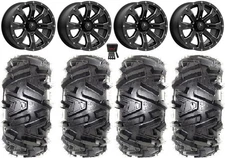 MSA Bounty 14" Wheels Black 30" Moto MTC Tires Kawasaki Mule Pro FXT KRX /
