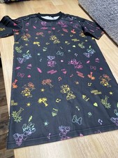 Adidas X Disney Minnie Mouse Girls Small 9-10Y T Shirt Dress Athletic Neon