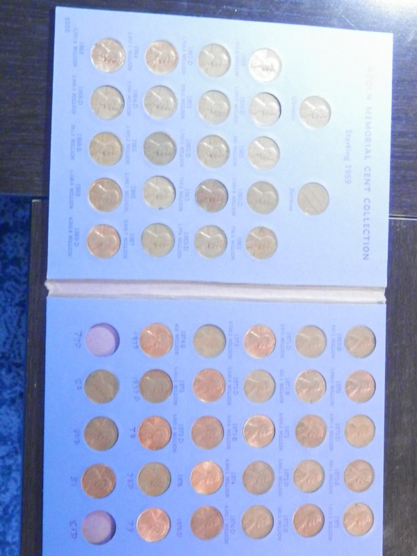 70 Circulated Lincoln Memorial Cents 1959 to 1996D