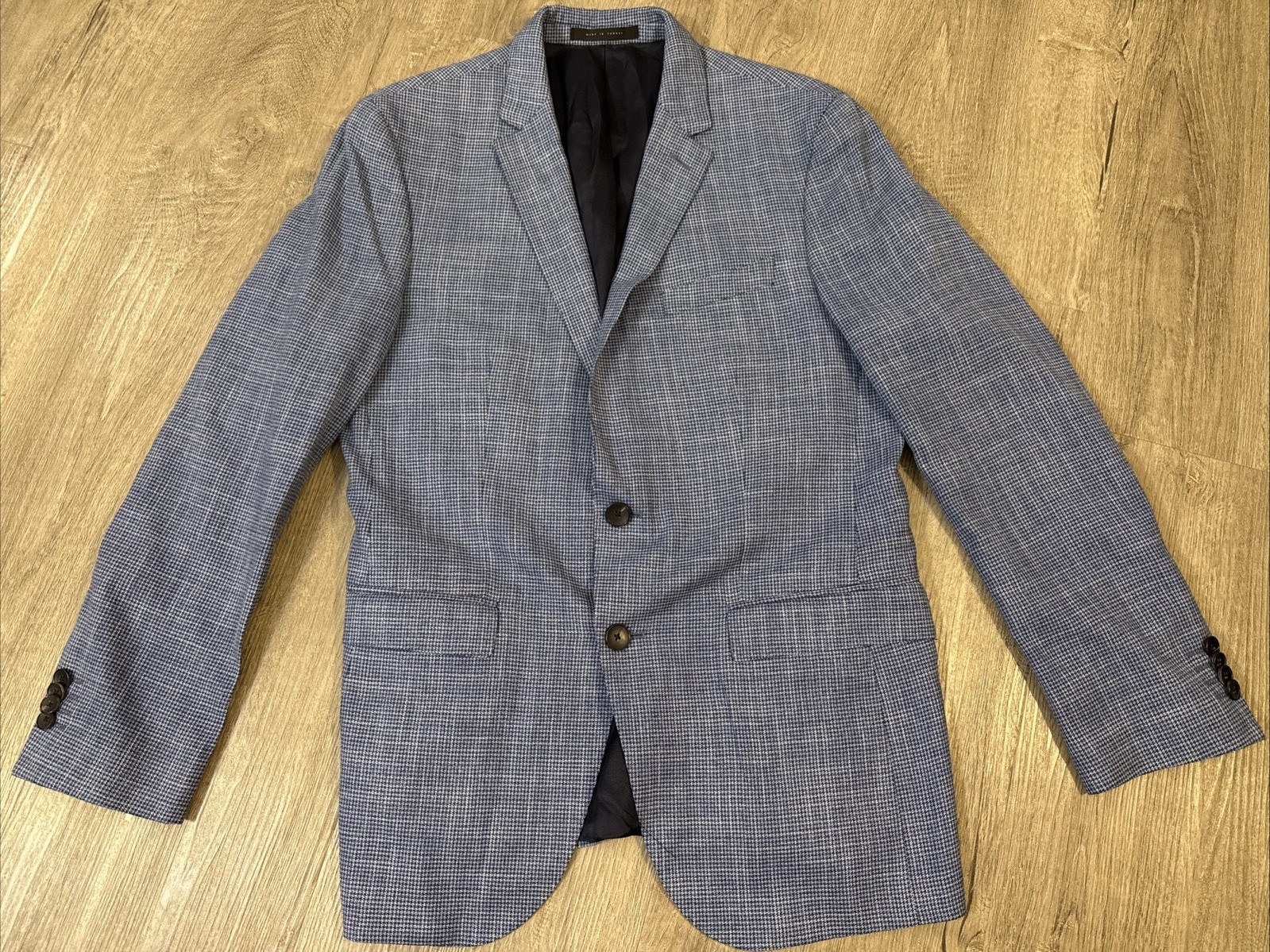HUGO BOSS Slim Fit Sport Coat Blazer with Carlo Barbera Italian Fabric 38R Blue