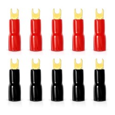 10Pcs 4 Gauge Wire Connectors, Spade Terminals Connectors, 4GA Gauge Strip