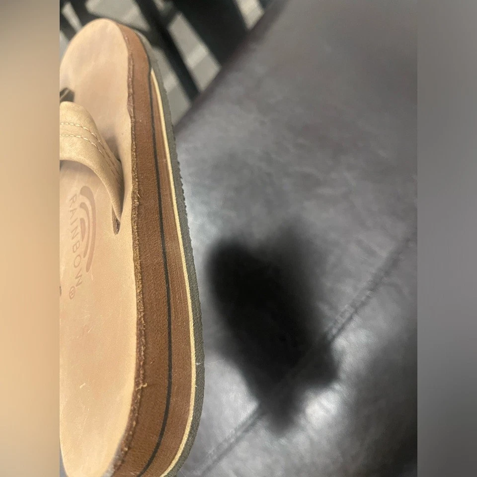 Rainbow double layer leather flip flops 38 - Image 3 of 4