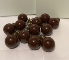 Lot Of Fourteen Vintage Brown Porcelain/Ceramic Drawer Pulls