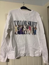 Taylor Swift Eras Tour Midnights Crew Neck Pullover Sweatshirt White Size S