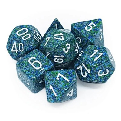 KOPLOW GAMES Koplow  7 Polyhedral Dice Speckled & Elemntal Sea  7 Dice Rpg Set