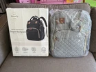 Houscly Diaper Bags Gray Backpack for Baby Boy Large Baby Bag for Boys Girls Mom
