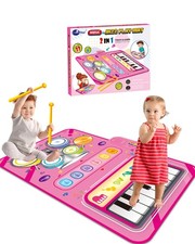 Baby Musical Mat w/ Piano  Drum - 1 Year Old Girl Gift, Adjustable Volume