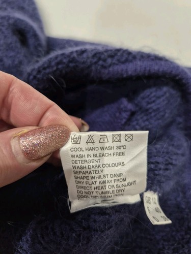 Classic 15% Mohair Cardigan Uk12 Winter Wardrobe Staple - Picture 10 of 10