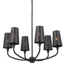 Kichler 52508 Adeena 6 Light 27"W Chandelier - Black