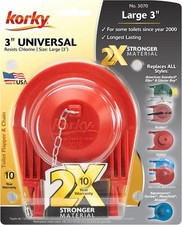 Korky Large 3-Inch 2X Premium Universal Toilet Flapper - Long 3 In., Red