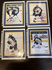 Lot Of Four Autographed 8x10 Photos of Norfolk Admirals Hockey Stars w 3 Letters