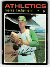 1971 Topps Marcel Lachemann #84 Athletics ROOKIE MID HIGHER GRADE NO CREASES