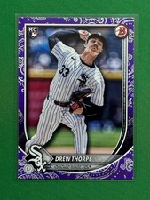 2025 Bowman Baseball Purple Pattern Parallel #8 Drew Thorpe RC /199