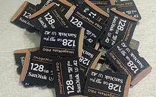 Lot of 30- 128GB Sandisk ImageMate Pro Micro SD Memory Cards