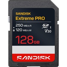 Sandisk NEW 128GB Extreme PRO SD UHS-I V30 Memory Card, Up to 250MB/s Read New