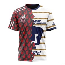 Kid/Youth Personalized LIGA MX Pumas UNAM Shirt 3D Special Home Mix Mexico