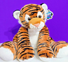 Toys R Us Animal Valley Tiger Cub Plush 16" Seated Stuffed Animal with Hangtag