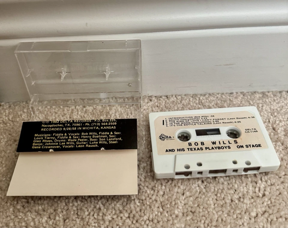 Bob Wills & His Texas Playboys – On Stage Cassette Tape Vintage Western Swing Foto 3 de 4