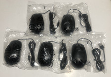  LOT OF 5 NEW Dell MS111 Optical Mouse Black 3 Button USB Mice