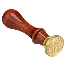Letter Wax Seal Stamp Alphabet J Wooden Handle Removable Brass Head Classic