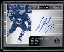 2021-22 SP Authentic #SOTT1-CM Casey Mittelstadt 2001-02 Retro Sign of the Times