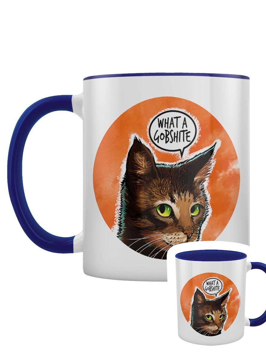Cute But Abusive - What A Gobshite Blue Inner 2-Tone Mug