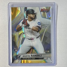 2025 Bowman's Best Gold Lava Refractors #16 Agustin Ramirez RC Marlins